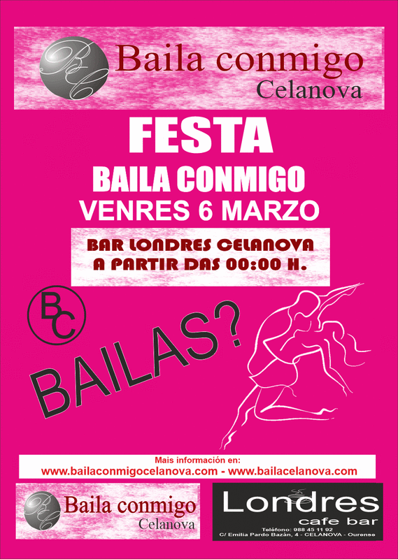 FESTA DE BAILE, BAILA CONMIGO CELANOVA